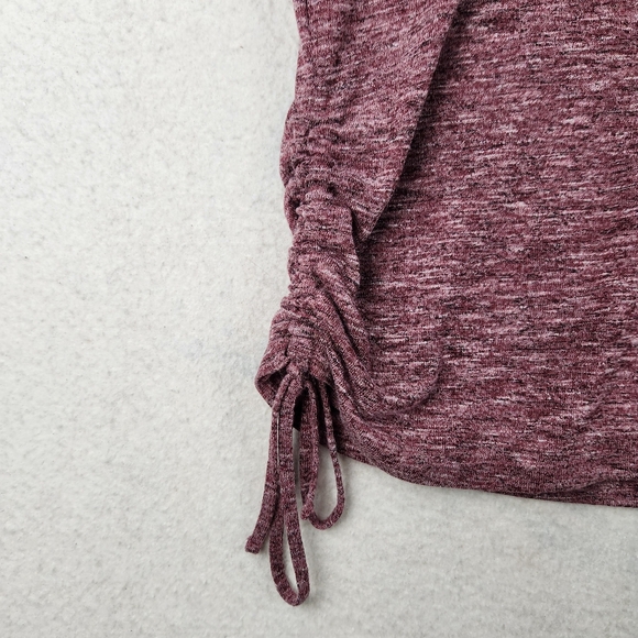 Lane Bryant Womens Size 14/16 Mauve V-Neck One Side Scrunch Stretch Top Shirt - Picture 2 of 8